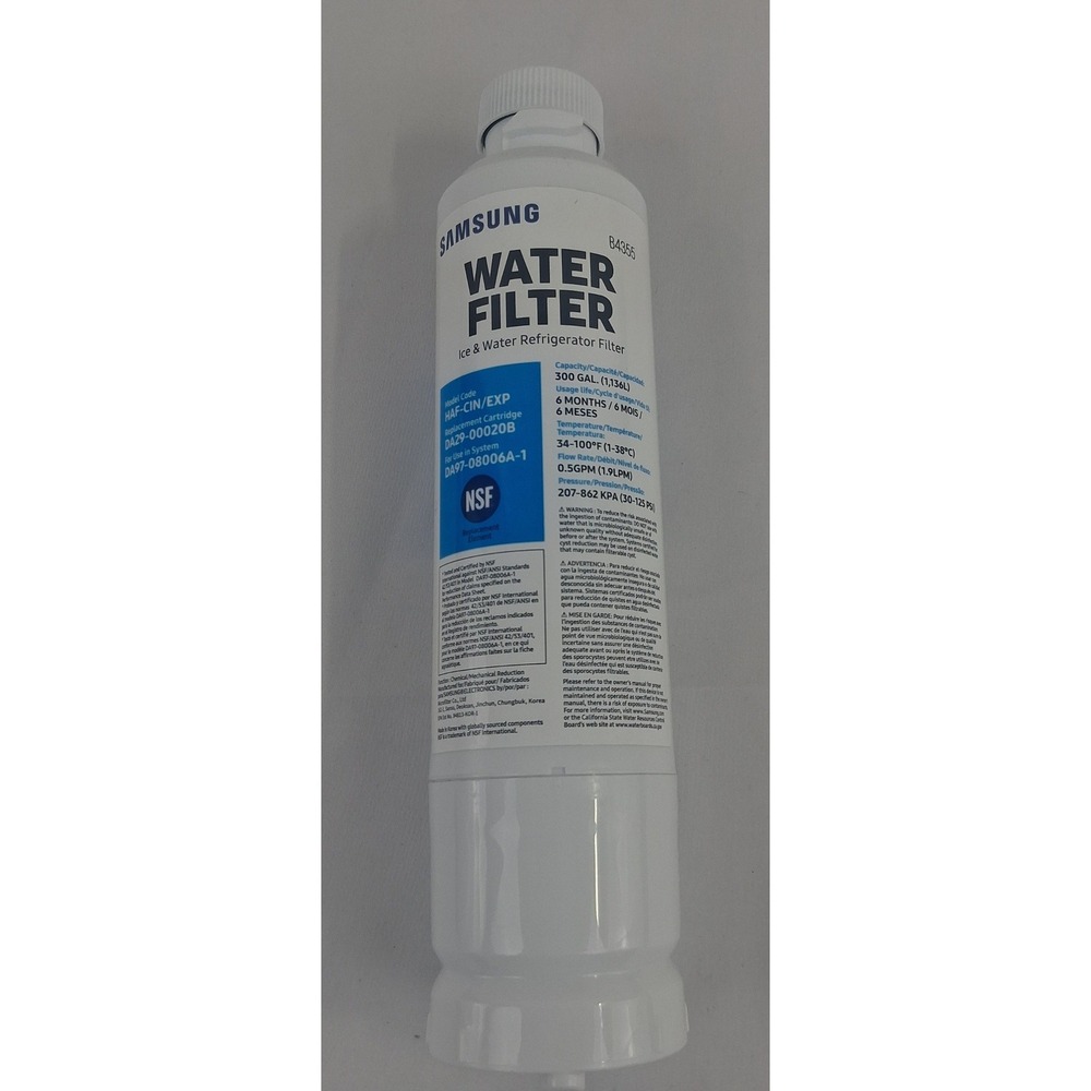 Samsung HAF CIN EXP Water Filter Ice Water Refrigerator Filter‎ B4355 NEW SEALED